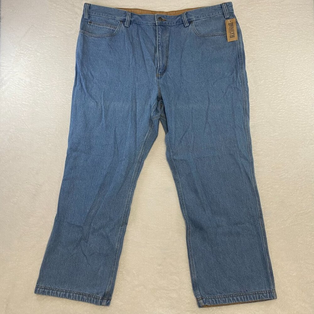 NWT Duluth Trading Co 44x30 Men's Ballroom Relaxed Fit Light Blue Jeans 86069